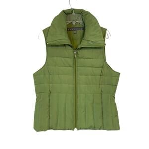 KENNETH COLE Reaction Green Down Puffer Quilted Vest | M